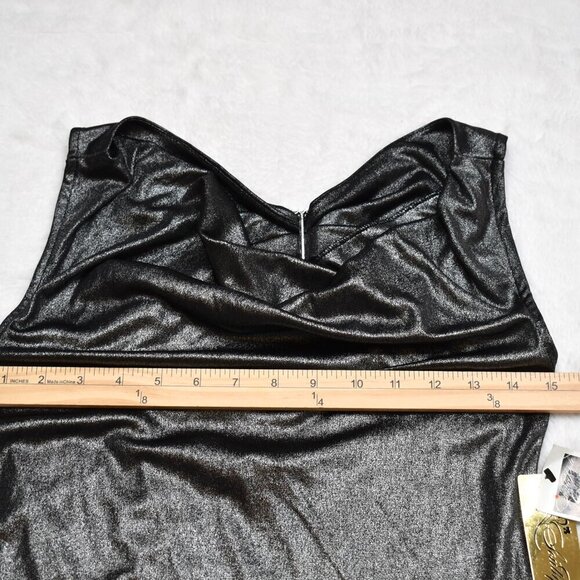 South Pole Liquid Shine Tunic Sz M Metallic Party Cocktail Holiday Y2K 90s Retro - Picture 10 of 16